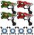 4 KidsTag Lasertag Pistolen rot/grün + 4 Light Battle Westen