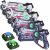 4 Active Laser Tag Pistolen (camo grau, weiß) + 2 Ziele