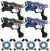 4 KidsTag Lasertag Pistolen schwarz/blau + 4 Light Battle Westen