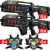 12 Connect Anti-Cheat Laser-Tag Pistolen (metallic grün, grau) + 12 Connect Westen
