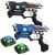 2 KidsTag Laser Tag Pistolen + 2 Ziele - schwarz/blau