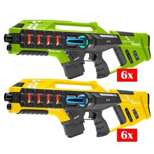 Light Battle Connect Lasergame Set - Gelb/Grün - 12 Mega Blasters