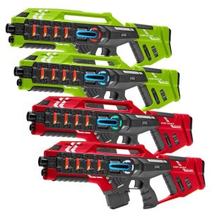 Light Battle Connect Lasergame set - Rot/Grün - 4 Mega Blasters
