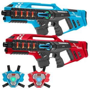 2 Connect Mega Blasters + 2 Connect Westen - Rot/Blau