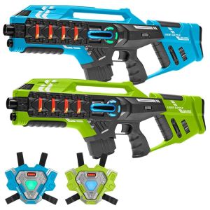 2 Connect Mega Blasters + 2 Connect Westen - Blau/Grün