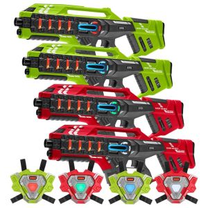 4 Mega-Blaster – Grün/Rot + 4 Connect westen