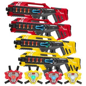 4 Mega-Blaster – Rot/Gelb + 4 Connect westen