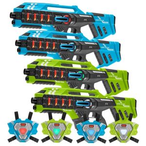 4 Mega-Blaster – Blau/Grün + 4 Connect westen