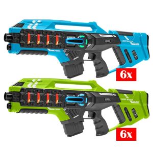 Light Battle Connect Laser Tag Set – Blau/Grün – 12 Mega Blaster