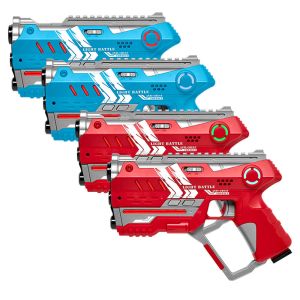 Light Battle Connect Lasergame-Set - Blau/Rot - 4 Laserpistolen