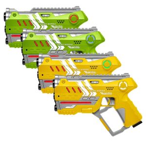 Light Battle Connect Lasergame-Set - Gelb/Grün - 4 Laserpistolen