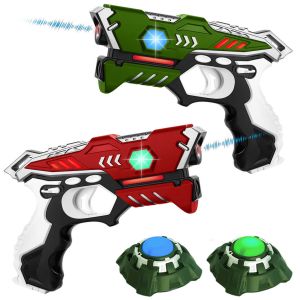 2 KidsTag Laser Tag Pistolen + 2 Ziele - rot/grün