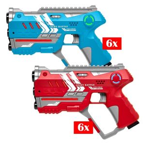 Light Battle Connect Laser Game Set – Rot/Blau – 12 Laserguns