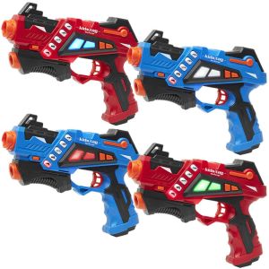 KidsTag Recharge P1 Lasertag set - 4 Laserpistolen Rot/Blau