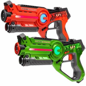 2 Active Laser Tag Pistolen (Grün und Orange)