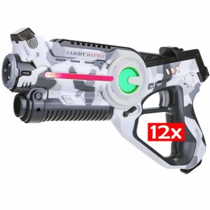 12 Active Laser Tag Pistolen (Camo Weiß)