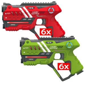 12 Anti-Cheat Laser Tag Pistolen (grün, rot)