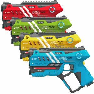 4 Anti-Cheat Laser Tag Pistolen (gelb, grün, rot und blau)