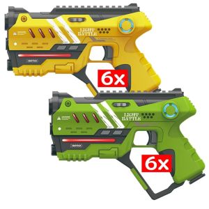 12 Anti-Cheat Laser Tag Pistolen (gelb, grün)