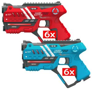 12 Anti-Cheat Laser Tag Pistole (rot, blau)