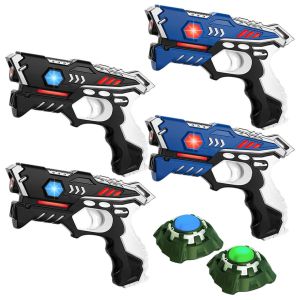 KidsTag Laser tag set - 4 Laserguns Schwarz/Blau + 2 Ziele
