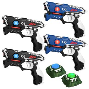 KidsTag Laser tag set - 4 Laserguns schwarz/blau + 2 Ziele