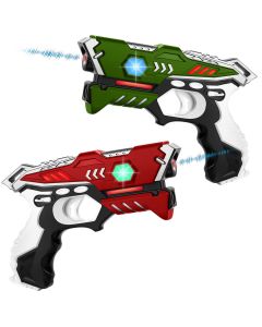 KidsTag Laser Tag Set: 2 Laserpistolen - rot/grün